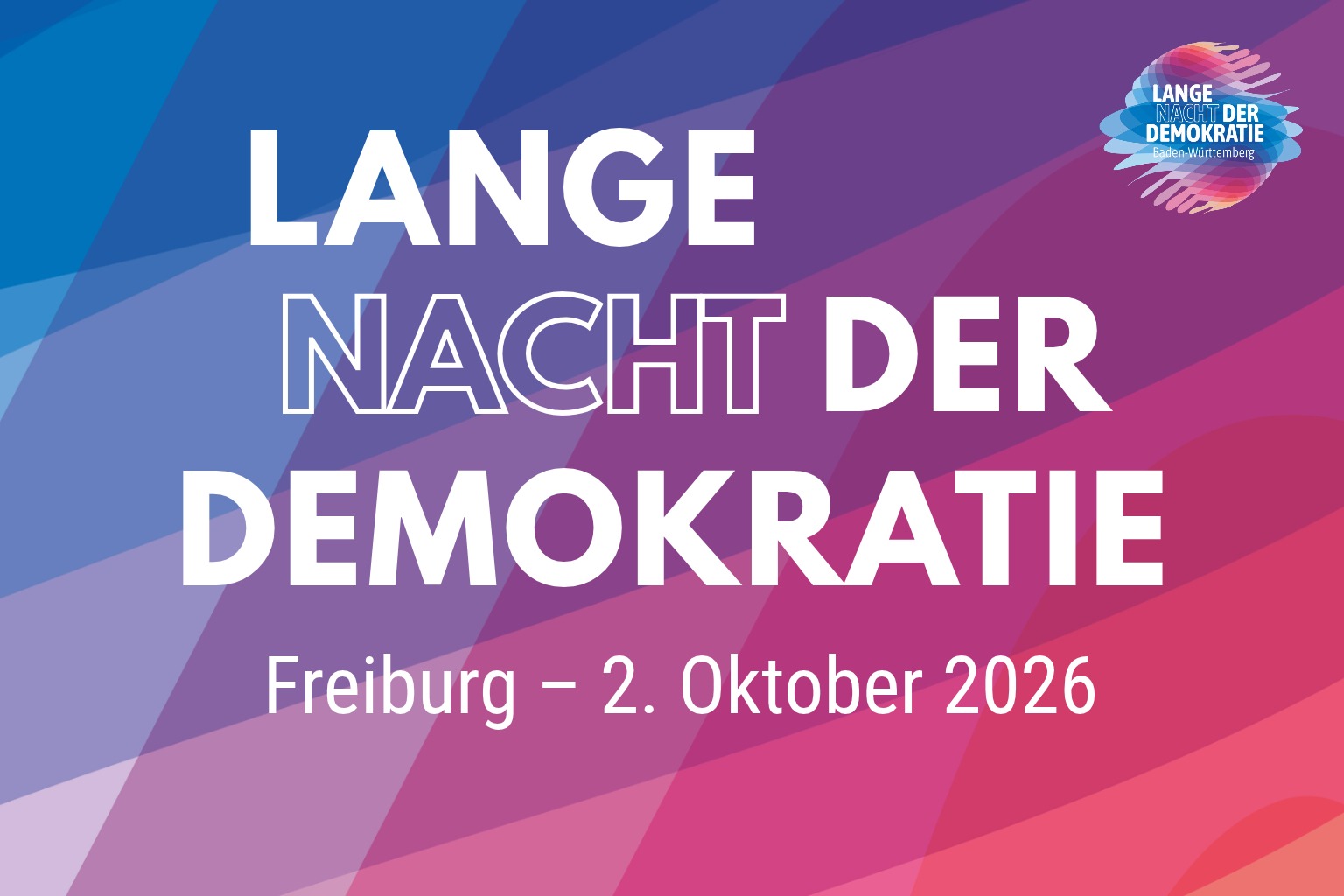 Lange Nacht der Demokratie Freiburg - Veranstaltungsgrafik